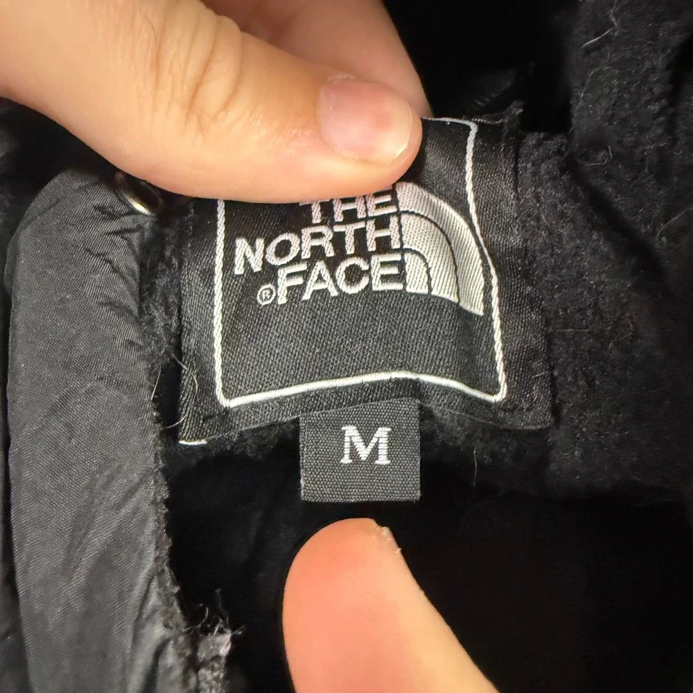 The North Face Mens Black Hybrid Fleece Hooded Jacket Full Zip Medium 8982